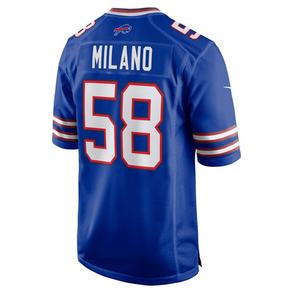 Matt Milano Buffalo Bills Nike Game   Jersey - Royal