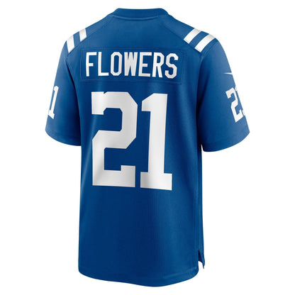 Dallis Flowers Indianapolis Colts Nike Game Jersey -  Royal
