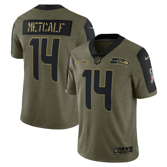 DK Metcalf Seattle Seahawks Nike Salute To Service Limited   Jersey - Olive