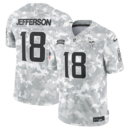 Justin Jefferson Minnesota Vikings Nike 2024 Salute to Service Limited Jersey - Arctic Camo