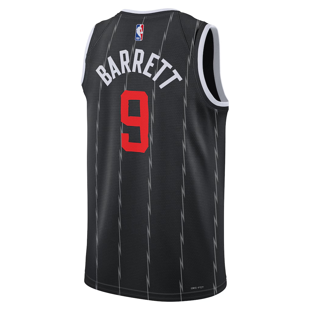 Toronto Raptors RJ Barrett Nike Black 2025/26 Swingman Jersey - City Edition