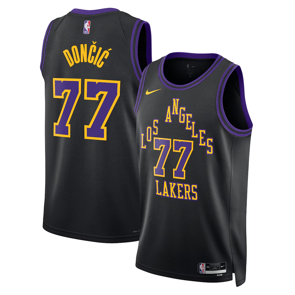Los Angeles Lakers Luka Dončić Nike Black 2025/26 Swingman Jersey - City Edition