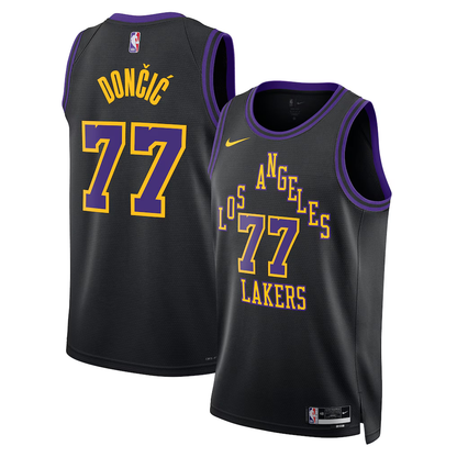 Los Angeles Lakers Luka Dončić Nike Black 2025/26 Swingman Jersey - City Edition