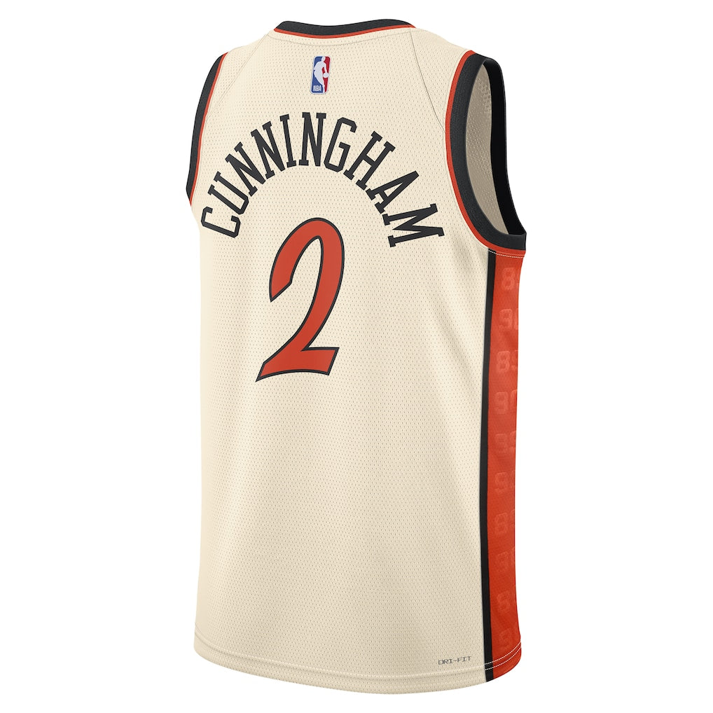 Unisex Detroit Pistons Cade Cunningham White 2024/25 Swingman  Jersey - City Edition