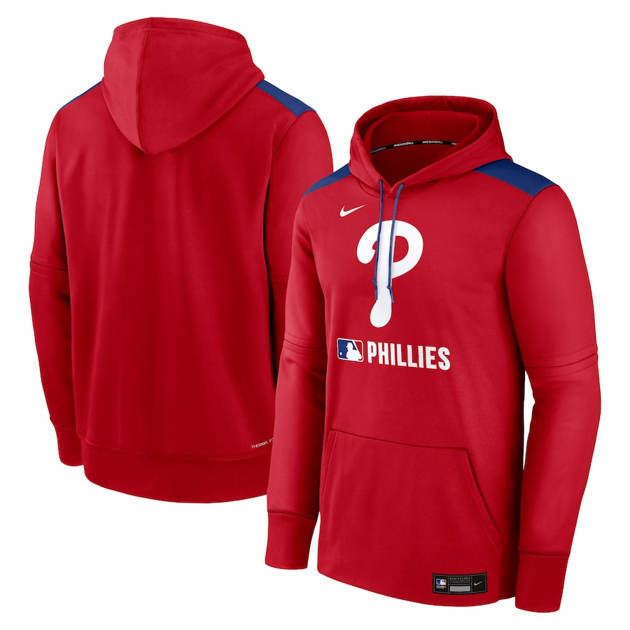 Philadelphia Phillies Performance Pullover Red Hoodie