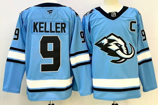 Men's Utah Mammoth Clayton Keller #9 Blue Player Jersey