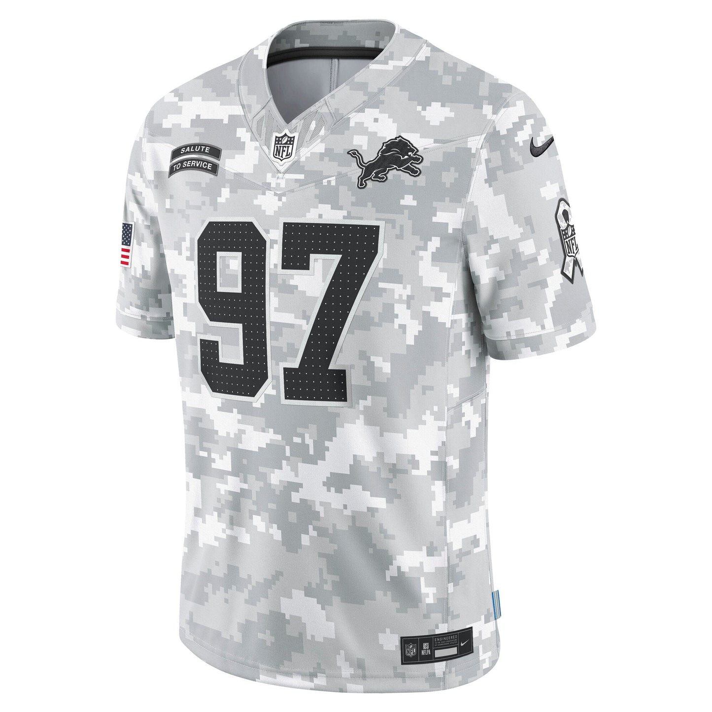 Aidan Hutchinson Detroit Lions Nike 2024 Salute to Service Limited Jersey - Arctic Camo