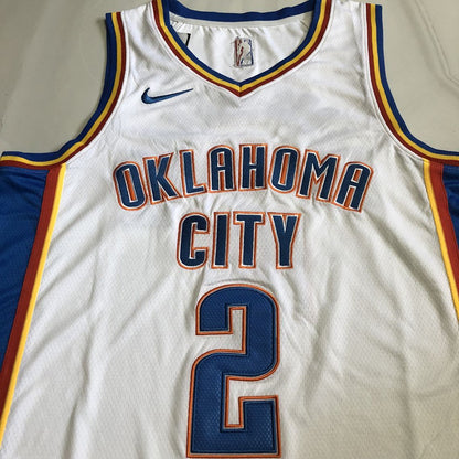 Shai Gilgeous-Alexander Oklahoma City Thunder White Embroidered  Jersey