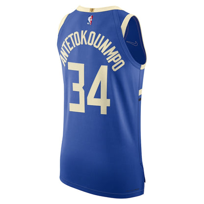 Men's Milwaukee Bucks Giannis Antetokounmpo Royal 2024/25 Player Jersey - City Edition
