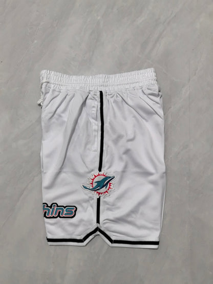 Miami Dolphins White Pocket Shorts