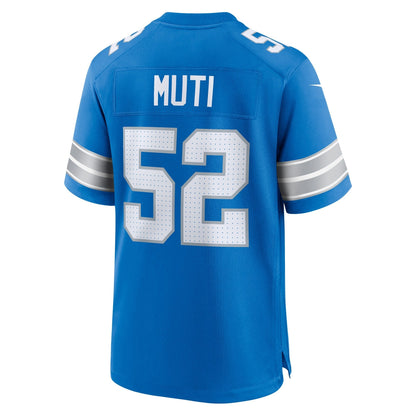 Netane Muti Detroit Lions Nike Game Jersey -  Blue