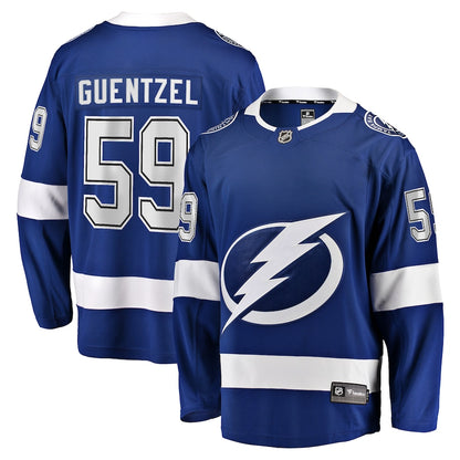 Men's Tampa Bay Lightning Jake Guentzel Fanatics Blue Home Premier Breakaway Player Jersey
