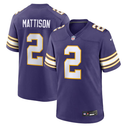 Alexander Mattison Minnesota Vikings Nike Classic   Game Jersey - Purple