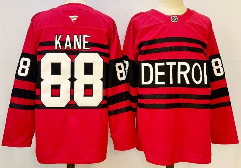 Men's Detroit Red Wings Patrick Kane #88  Red Player Jersey