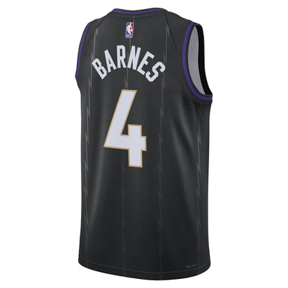 Unisex Toronto Raptors Scottie Barnes  Black 2024/25 Swingman  Jersey - City Edition