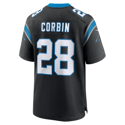 Jashaun Corbin Carolina Panthers Nike Team Game Jersey -  Black