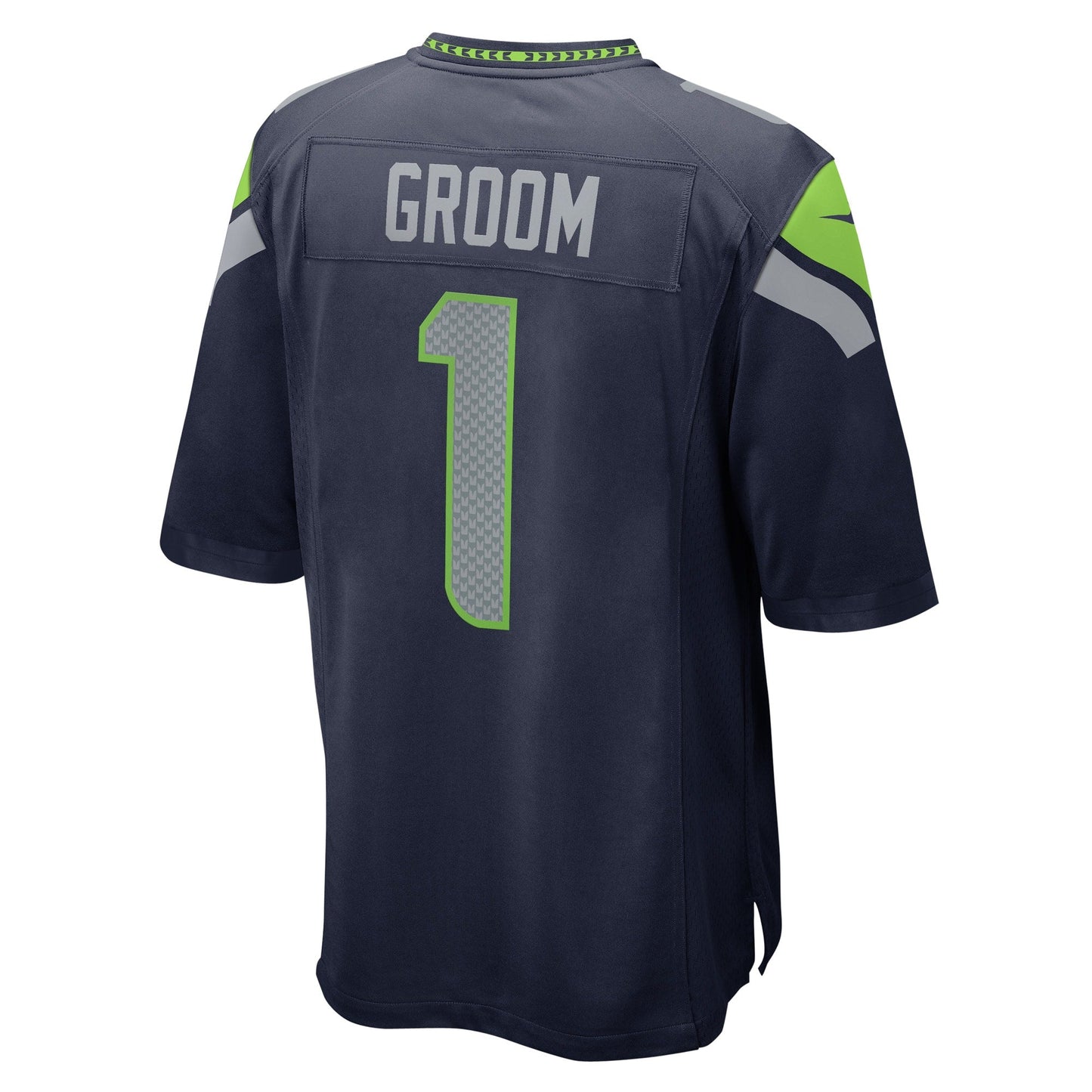 Number 1 Groom Seattle Seahawks Nike Game Jersey - College Navy