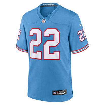Derrick Henry Tennessee Titans Nike Oilers Throwback Alternate Game   Jersey - Light Blue