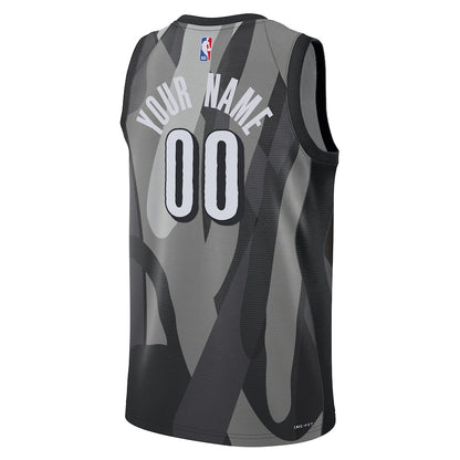 Unisex Brooklyn Nets Gray 2024/25 Custom Swingman Jersey - City Edition