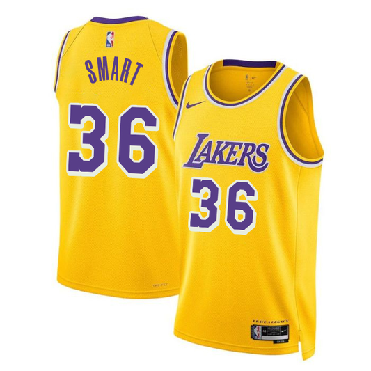 Los Angeles Lakers Nike Icon Edition Swingman Jersey - Gold - Marcus Smart