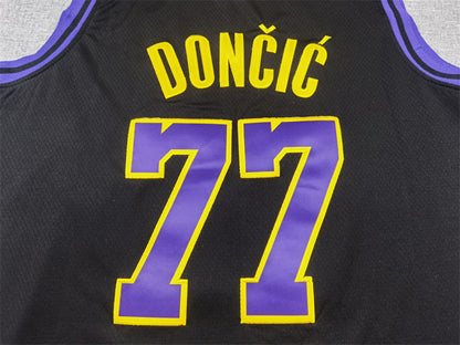 Luka Dončić #77 Los Angeles Lakers 2024 City Edition Swingman Jersey — Embroidered