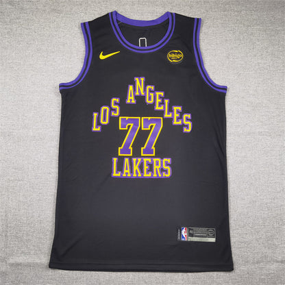 Luka Dončić #77 Los Angeles Lakers 2024 City Edition Swingman Jersey — Embroidered