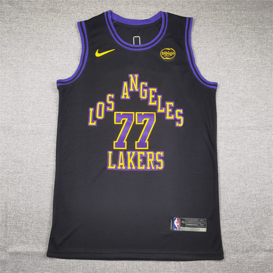 Luka Dončić #77 Los Angeles Lakers 2024 City Edition Swingman Jersey — Embroidered