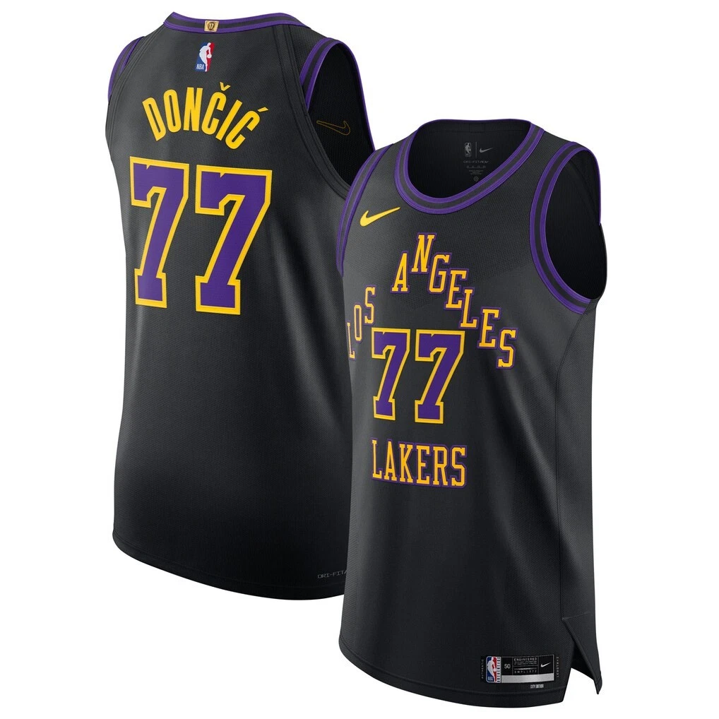 Los Angeles Lakers Luka Doncic 2025/26 Black Player Jersey-City Edition