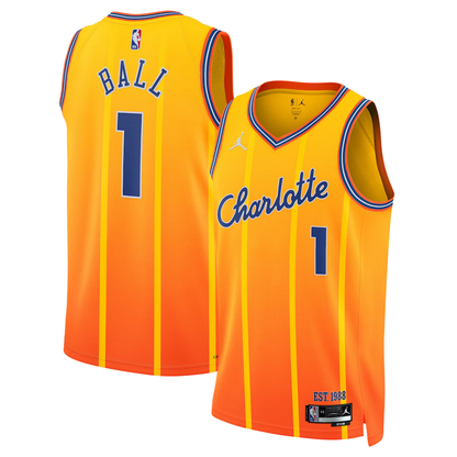 Charlotte Hornets LaMelo Ball Jordan Brand Orange 2025/26 Swingman Jersey - City Edition