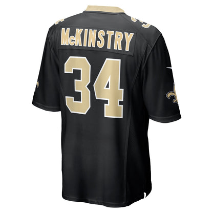 Ga'Quincy McKinstry New Orleans Saints Nike 2024 NFL Draft   Game Jersey - Black