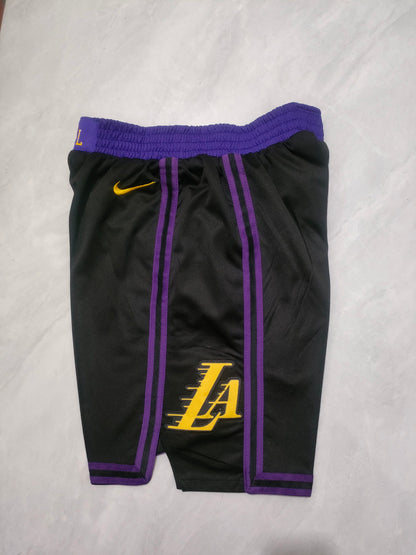 Los Angeles Lakers Black 24 City Edition Shorts