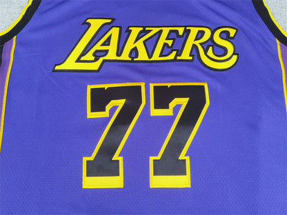 Luka Dončić #77 Los Angeles Lakers "Declaration" City Edition Swingman Jersey — Embroidered