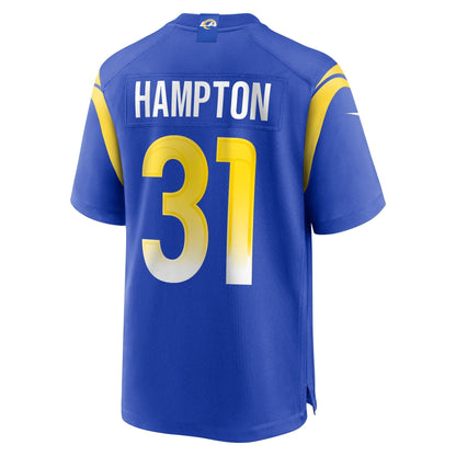 Nick Hampton Los Angeles Rams Nike Home Game Jersey - Royal
