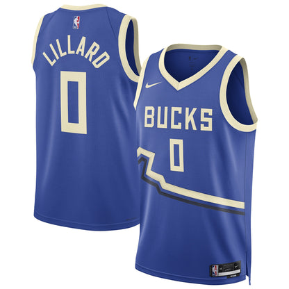 Unisex Milwaukee Bucks Damian Lillard Royal 2024/25 Swingman Jersey - City Edition