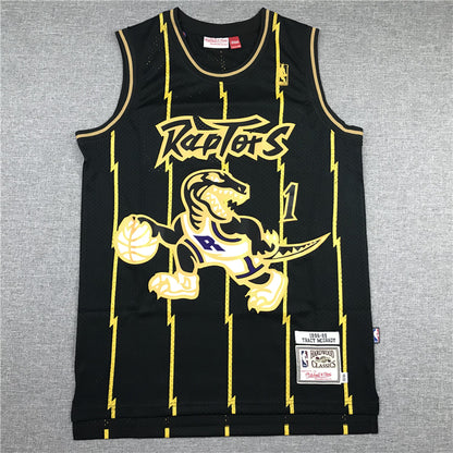 Toronto Raptors #1 MCGRADY Black and Gold Jersey MN