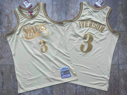 Allen Iverson Philadelphia 76ers 3 White MN