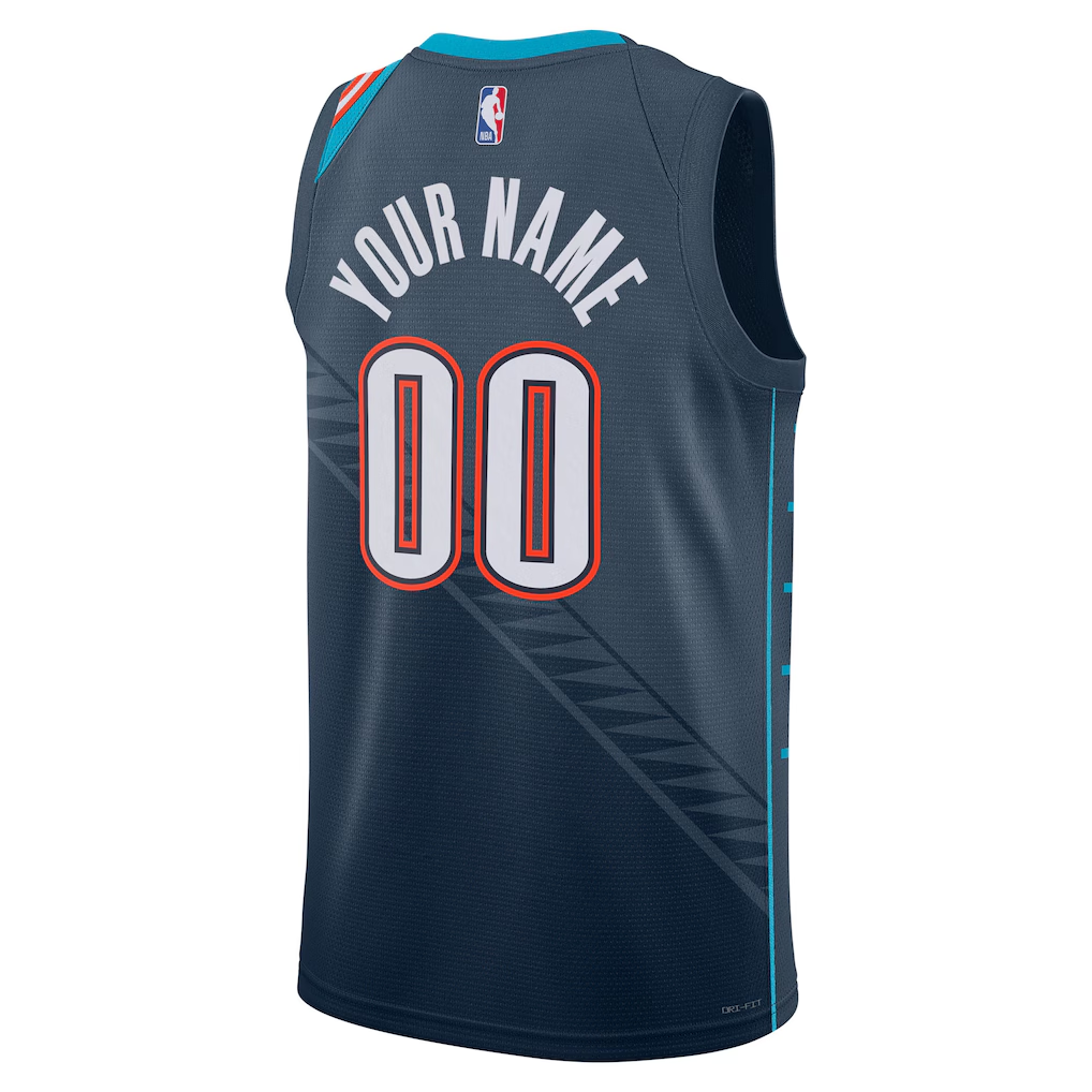 Oklahoma City Thunder Nike Blue 2025/26 City Edition Swingman Custom Jersey