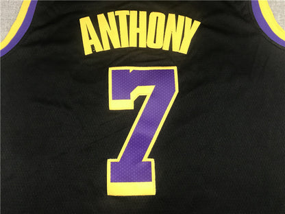 Carmelo Anthony #7 Los Angeles Lakers City Edition Swingman Jersey — Embroidered