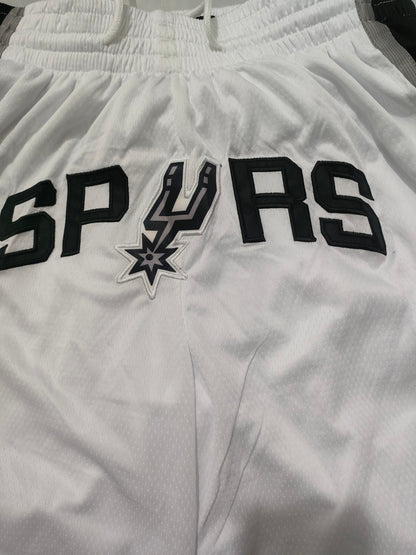 JUST DON San Antonio Spurs White Pocket Shorts
