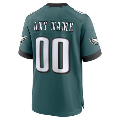 Men's Philadelphia Eagles Nike Midnight Green Super Bowl LIX Custom Game Jersey