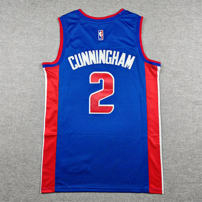 Detroit Pistons Cade Cunningham #2 City Edition Swingman Jersey — Embroidered