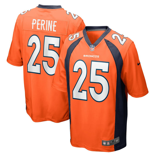 Samaje Perine Denver Broncos Nike Game   Jersey - Orange