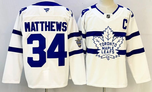 Men's Toronto Maple Leafs Auston Matthews #34 White Player Game Jersey