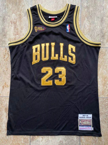 Michael Jordan Chicago Bulls 23 Black Thorwback Jersey
