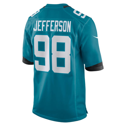 Jordan Jefferson Jacksonville Jaguars Nike Team Game Jersey -  Teal