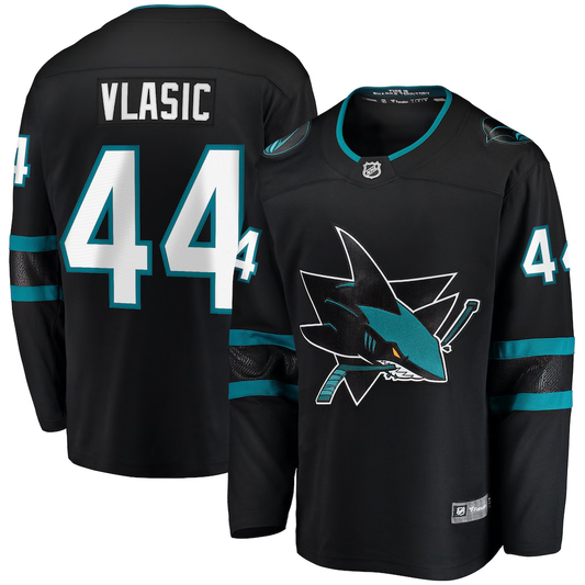 Men's San Jose Sharks Marc-Edouard Vlasic #44 Black Breakaway Jersey