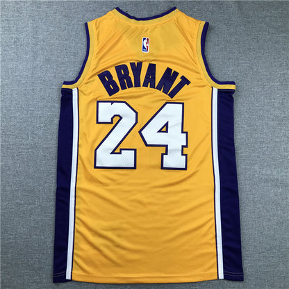 Los Angeles Lakers #24 Kobe Bryant Retired Yellow Jersey