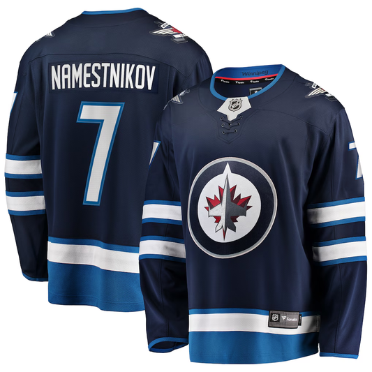Men's Winnipeg Jets Vladislav Namestnikov #7 Navy Home Breakaway Player Jersey