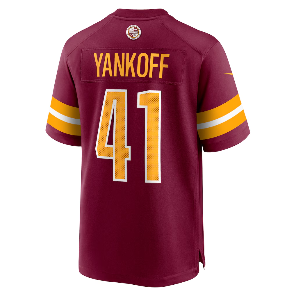 Men's Nike Colson Yankoff Burgundy Washington Commanders Game Jersey