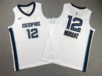 Youth Ja Morant Memphis Grizzlies #12 Association Edition Embroidered  Jersey